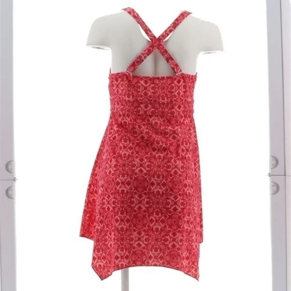 DENIM & Co Beach Handkerchief Hem Scoop Neck swim dress Rose Pink 10 - Picture 8 of 14